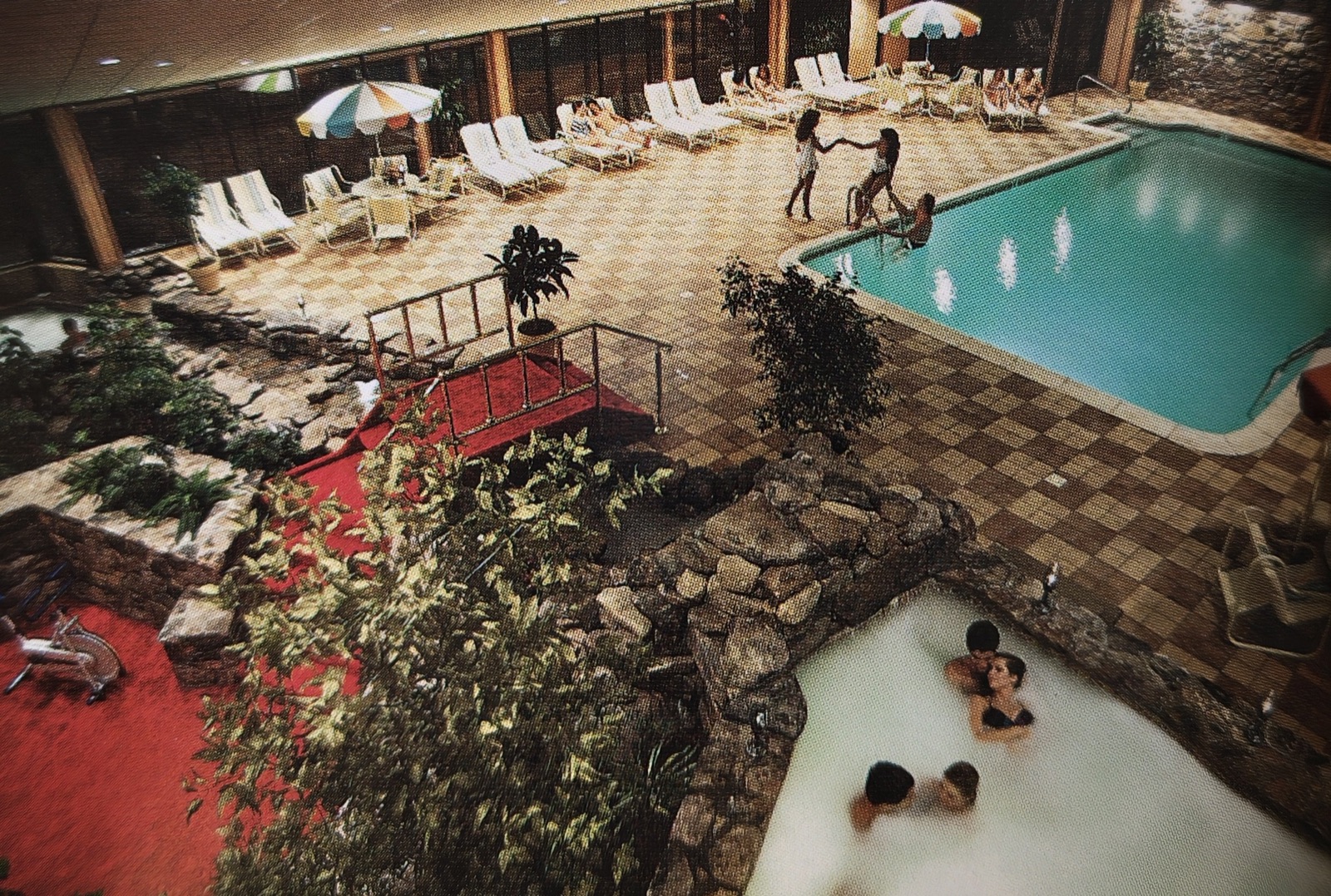The indoor pool and spa at Cove Haven